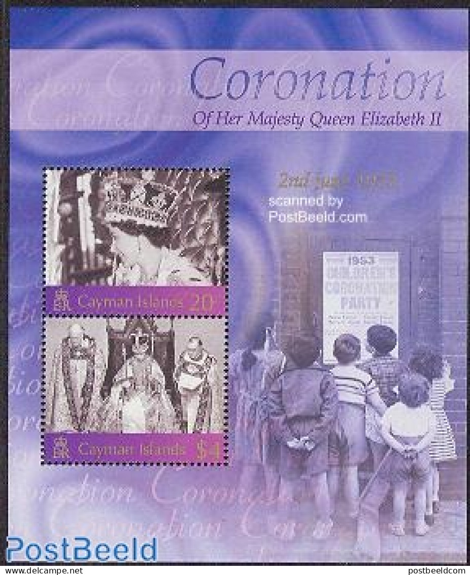 Cayman Islands 2003 Coronation S/s, Mint NH, History - Kings & Queens (Royalty) - Case Reali