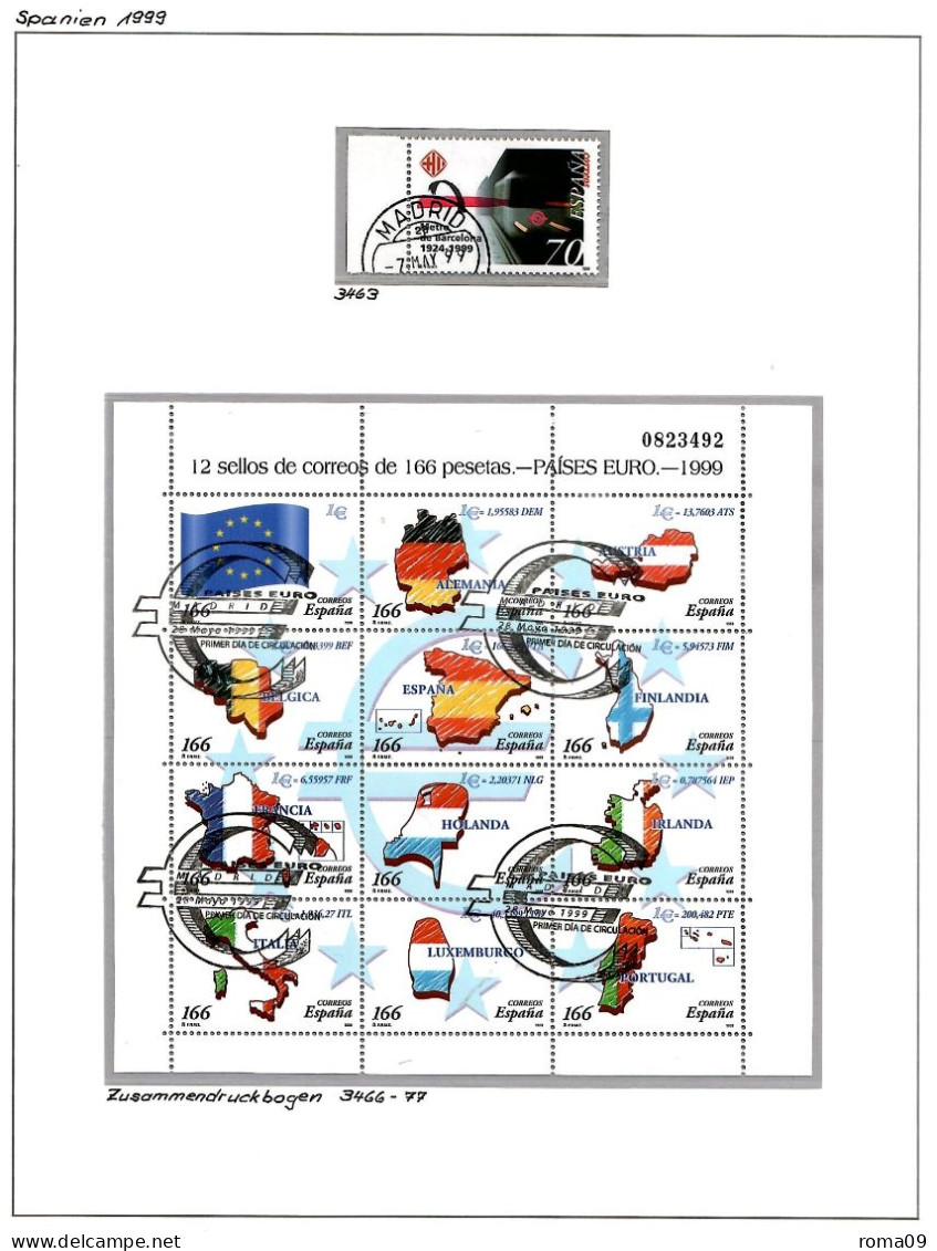 Spanien, Jahrgang 1999 Gestempelt - Volledige Jaargang