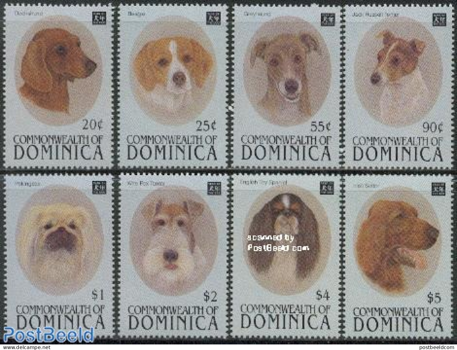 Dominica 1994 Dogs 8v, Mint NH, Nature - Dogs - Repubblica Domenicana