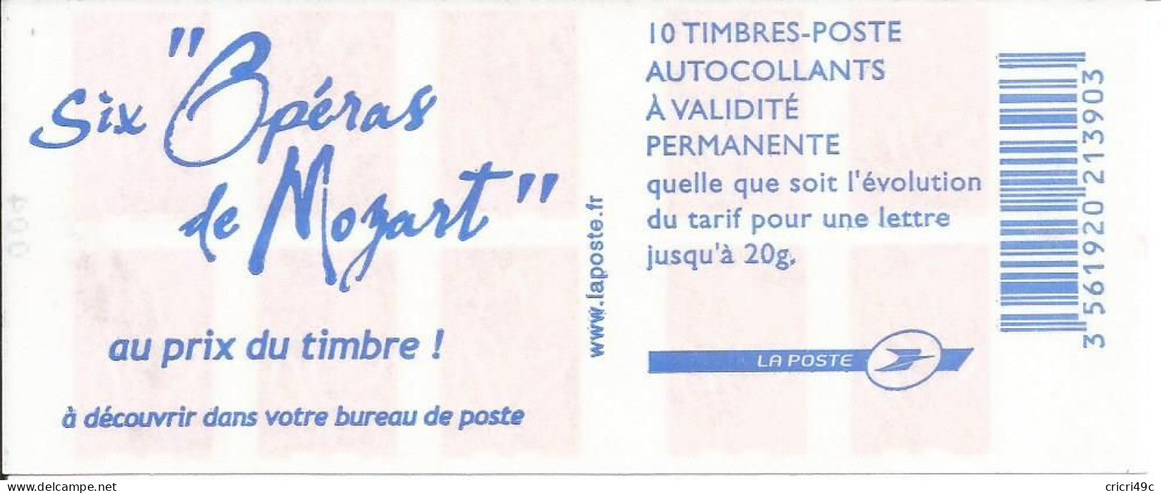 Marianne De Lamouche. Carnet De 10 Timbres N° Y&T 3744-C11  Neuf** (BM) - Modern : 1959-…