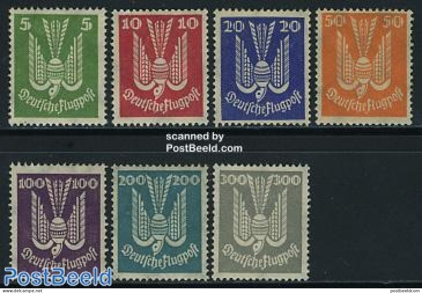 Germany, Empire 1924 Airmail Definitives 7v, Mint NH - Unused Stamps