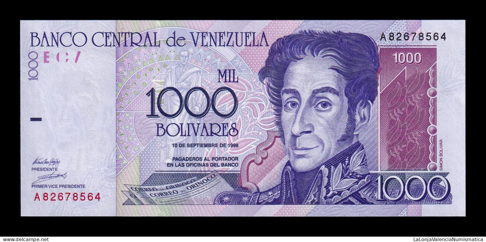 Venezuela 1000 Bolívares Simón Bolívar 1998 Pick 79 Sc Unc - Venezuela