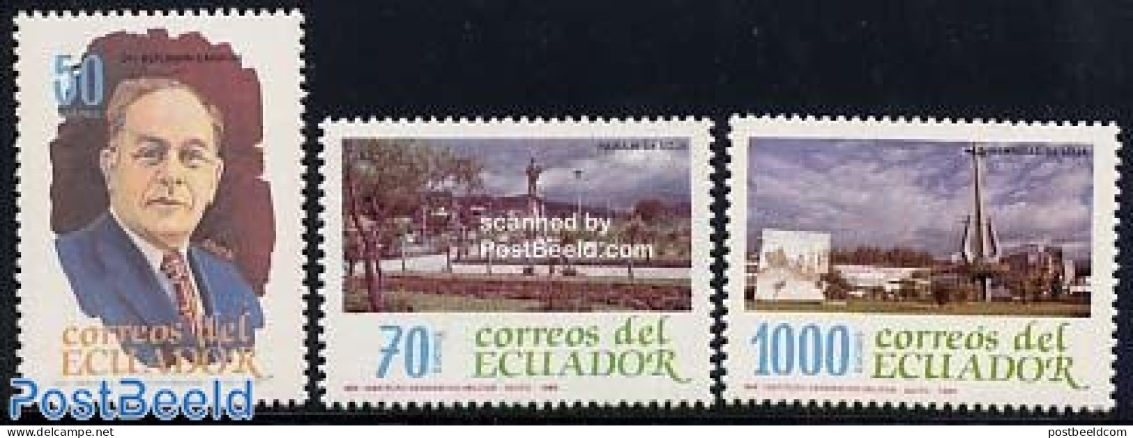 Ecuador 1989 B.C. Mora 3v, Mint NH - Ecuador