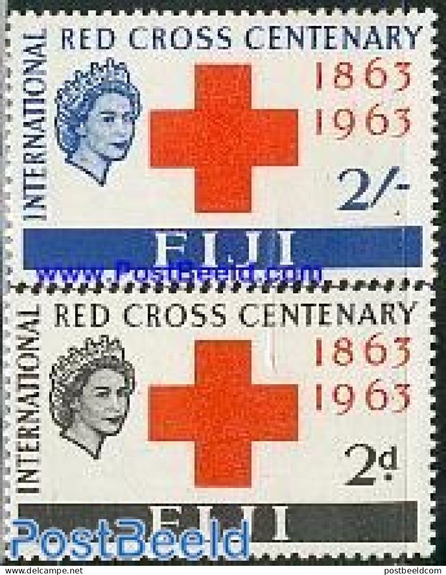 Fiji 1963 Red Cross Centenary 2v, Mint NH, Health - Red Cross - Cruz Roja
