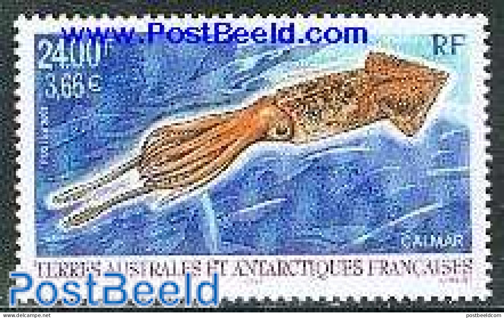 French Antarctic Territory 2001 Squid 1v, Mint NH, Nature - Fish - Nuevos