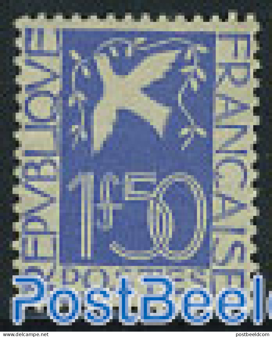 France 1934 Peace 1v, Unused (hinged), History - Nature - Peace - Birds - Nuevos