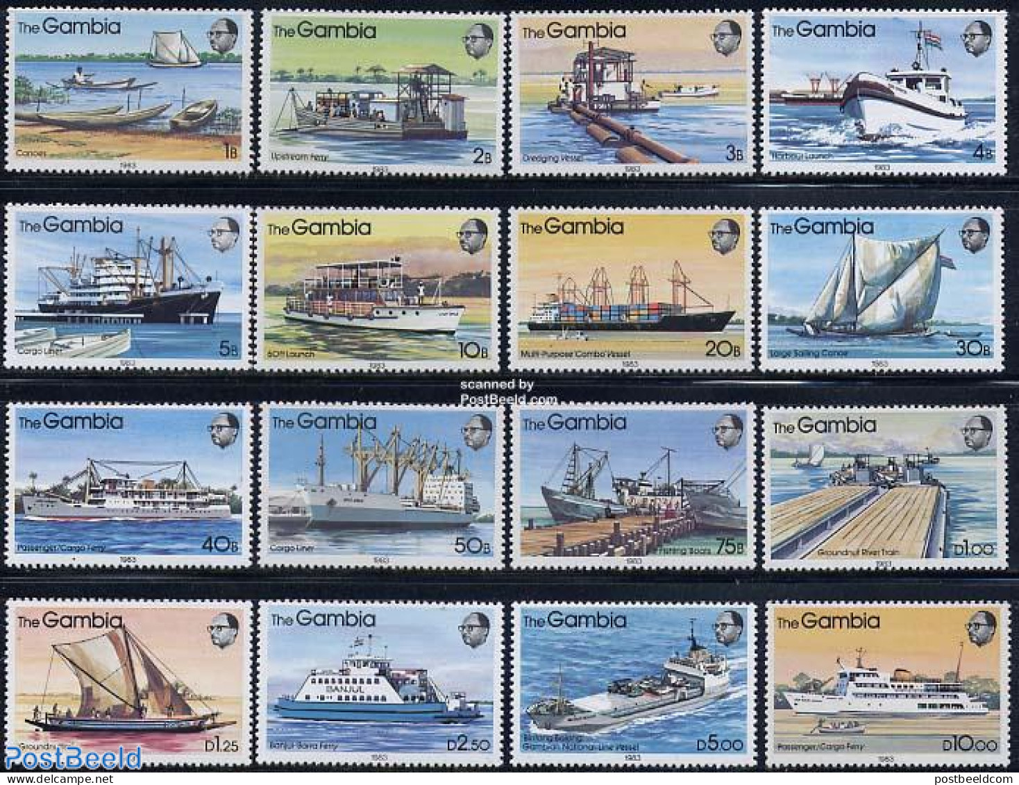 Gambia 1983 Ships 16v, Mint NH, Transport - Ships And Boats - Schiffe