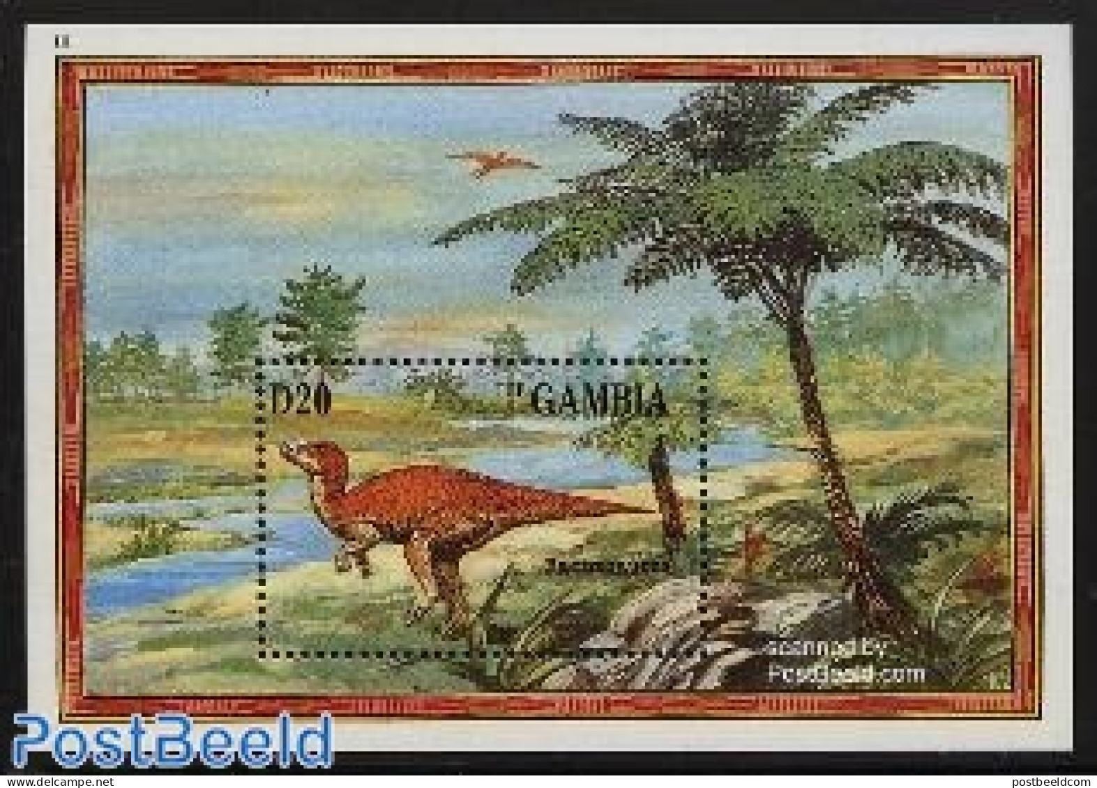 Gambia 1995 Bactrosaurus S/s, Mint NH, Nature - Prehistoric Animals - Preistorici