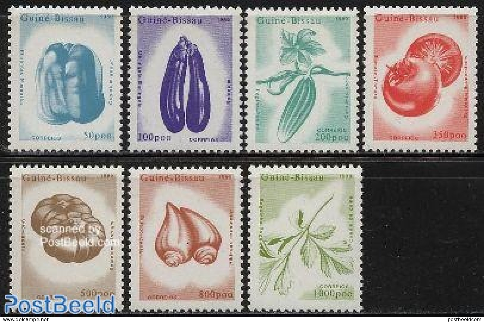 Guinea Bissau 1989 Fruits 7v, Mint NH, Nature - Fruit - Obst & Früchte