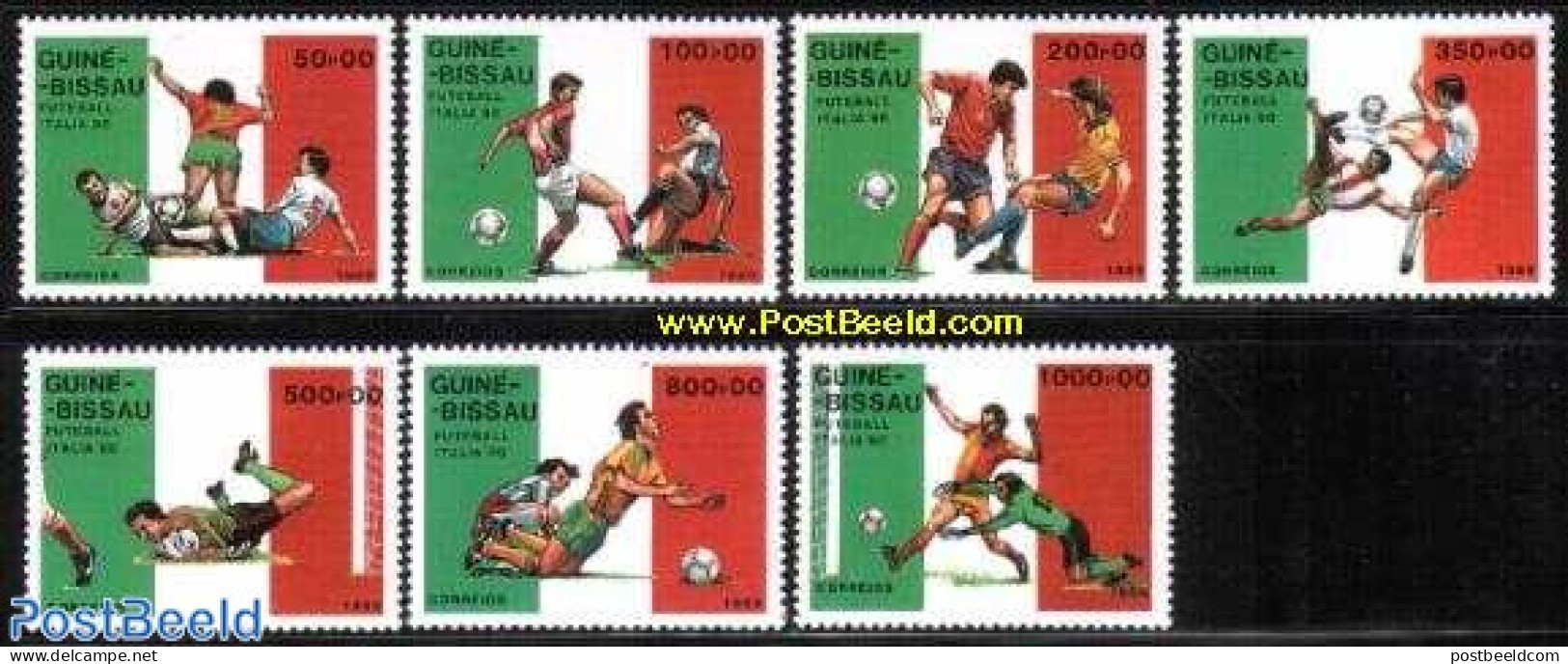 Guinea Bissau 1989 World Cup Football 7v, Mint NH, Sport - Football - Guinea-Bissau