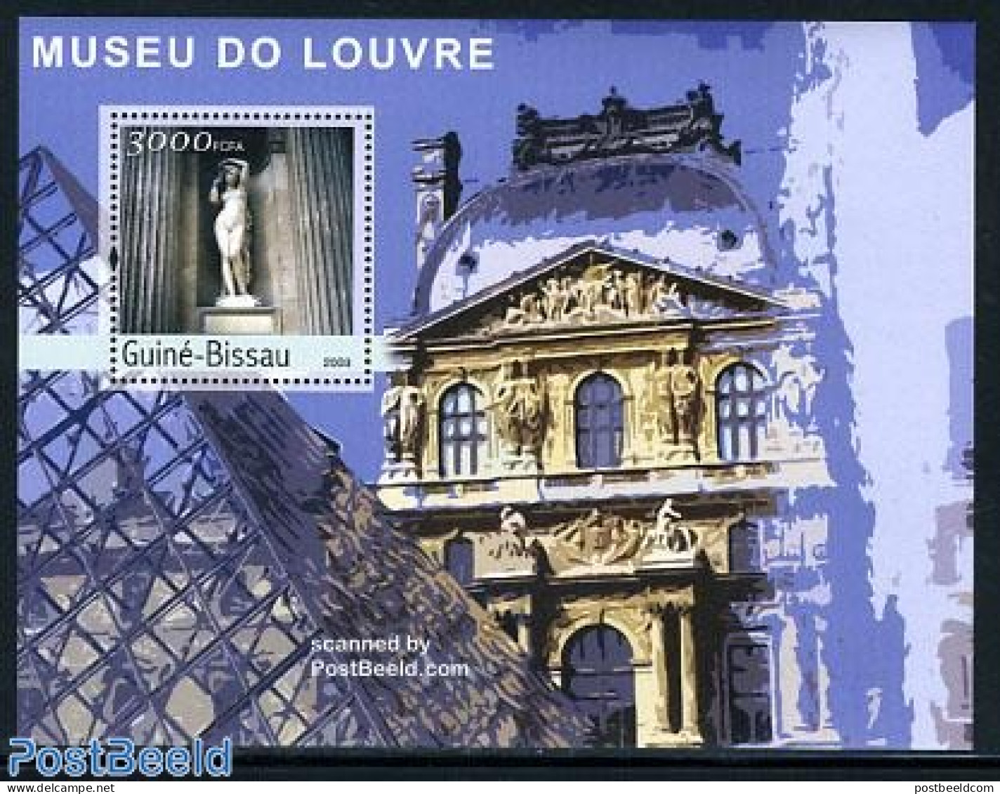 Guinea Bissau 2003 Louvre Museum S/s, Mint NH, Art - Museums - Sculpture - Museen