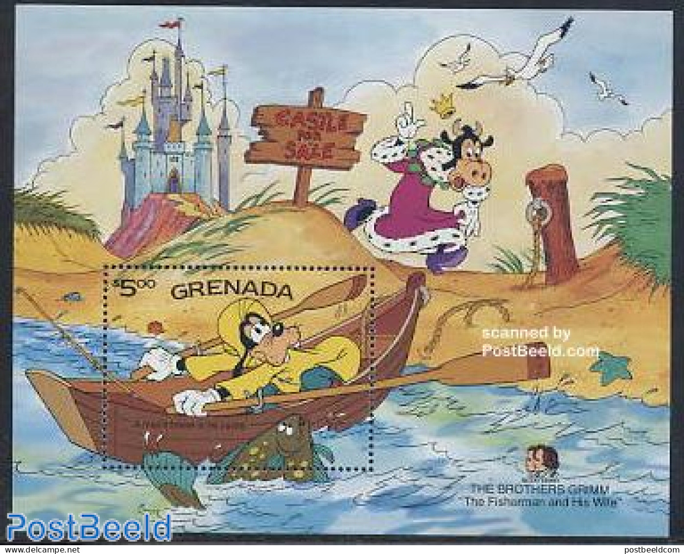 Grenada 1985 Disney, Grimm S/s, Mint NH, Art - Disney - Disney