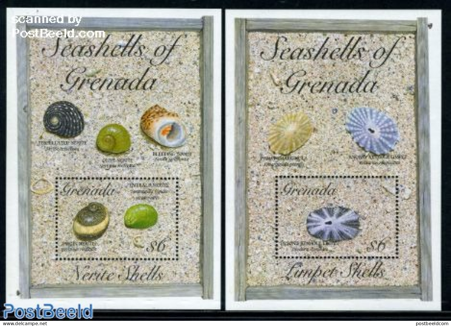 Grenada 1993 Shells 2 S/s, Mint NH, Nature - Shells & Crustaceans - Mundo Aquatico