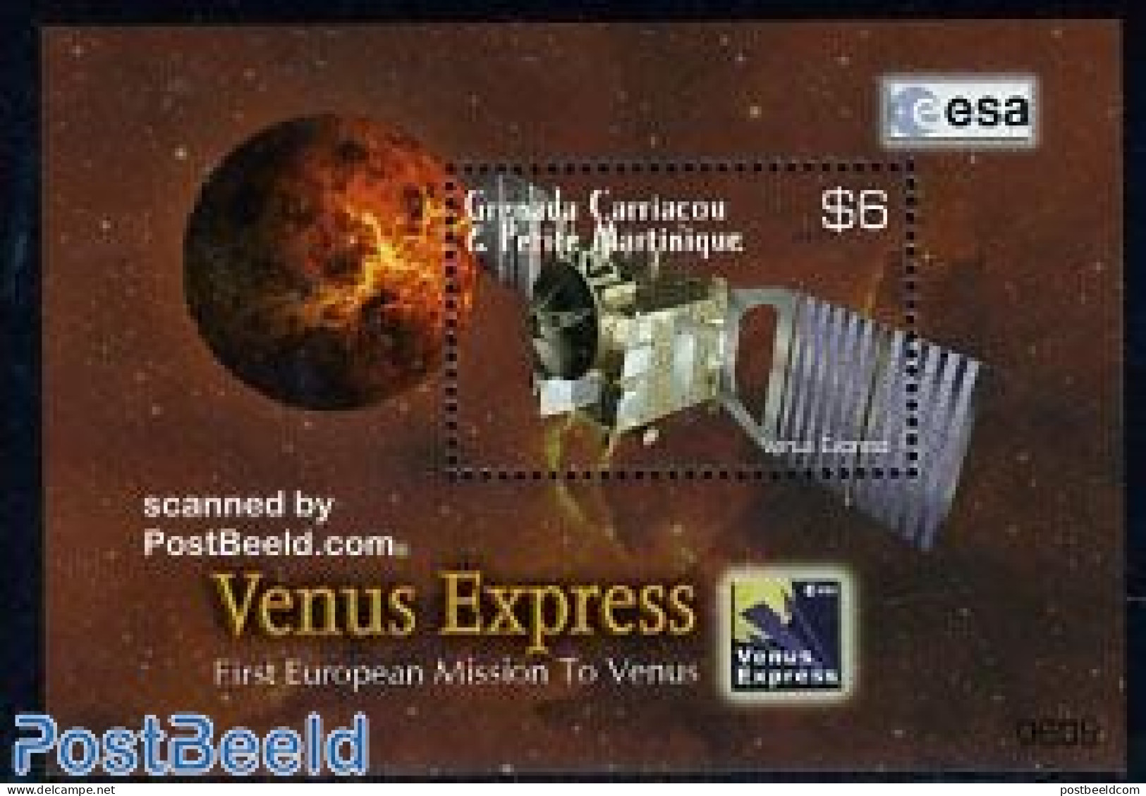 Grenada Grenadines 2006 Venus Express S/s, Mint NH, Transport - Space Exploration - Grenada (1974-...)