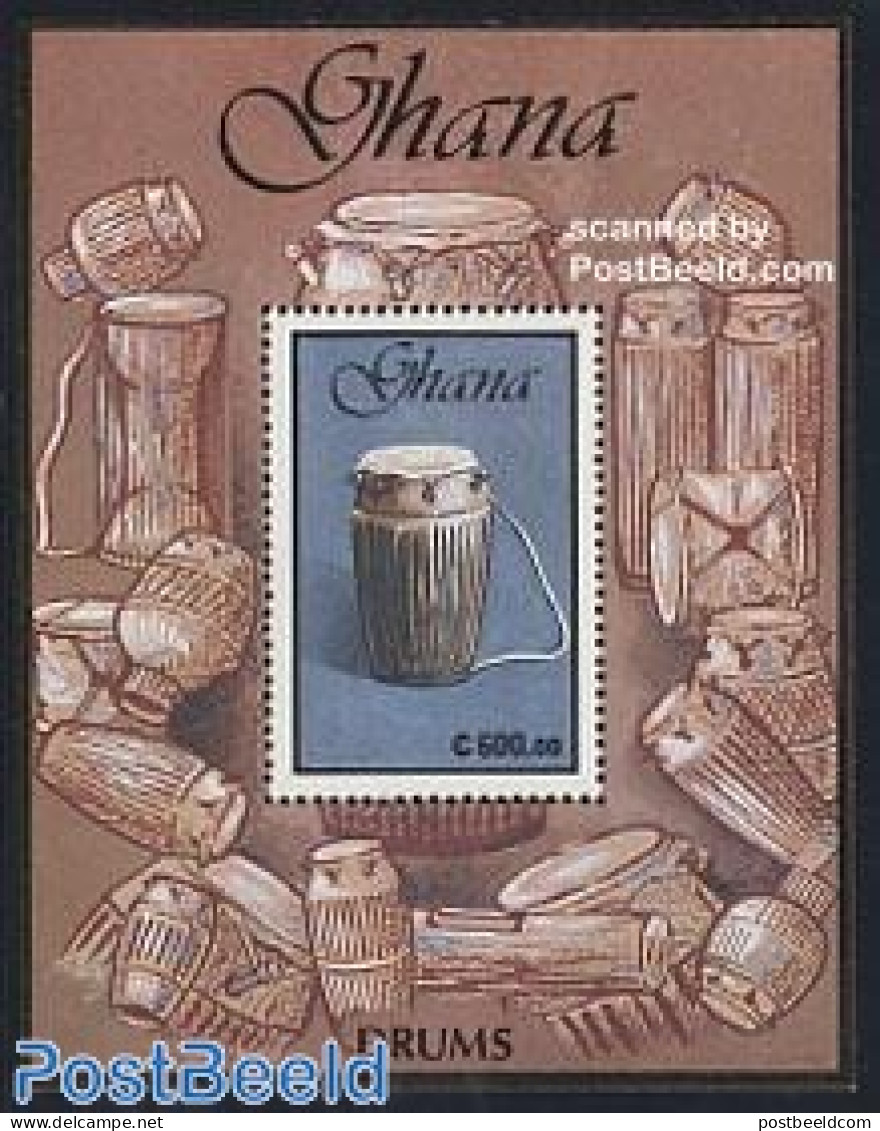 Ghana 1991 Drums S/s, Mint NH, Performance Art - Music - Musical Instruments - Musik