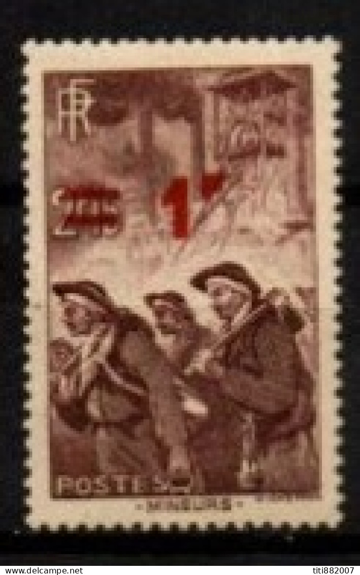 FRANCE    -   1940  .  Y&T N° 489 * .  Mineurs - Unused Stamps