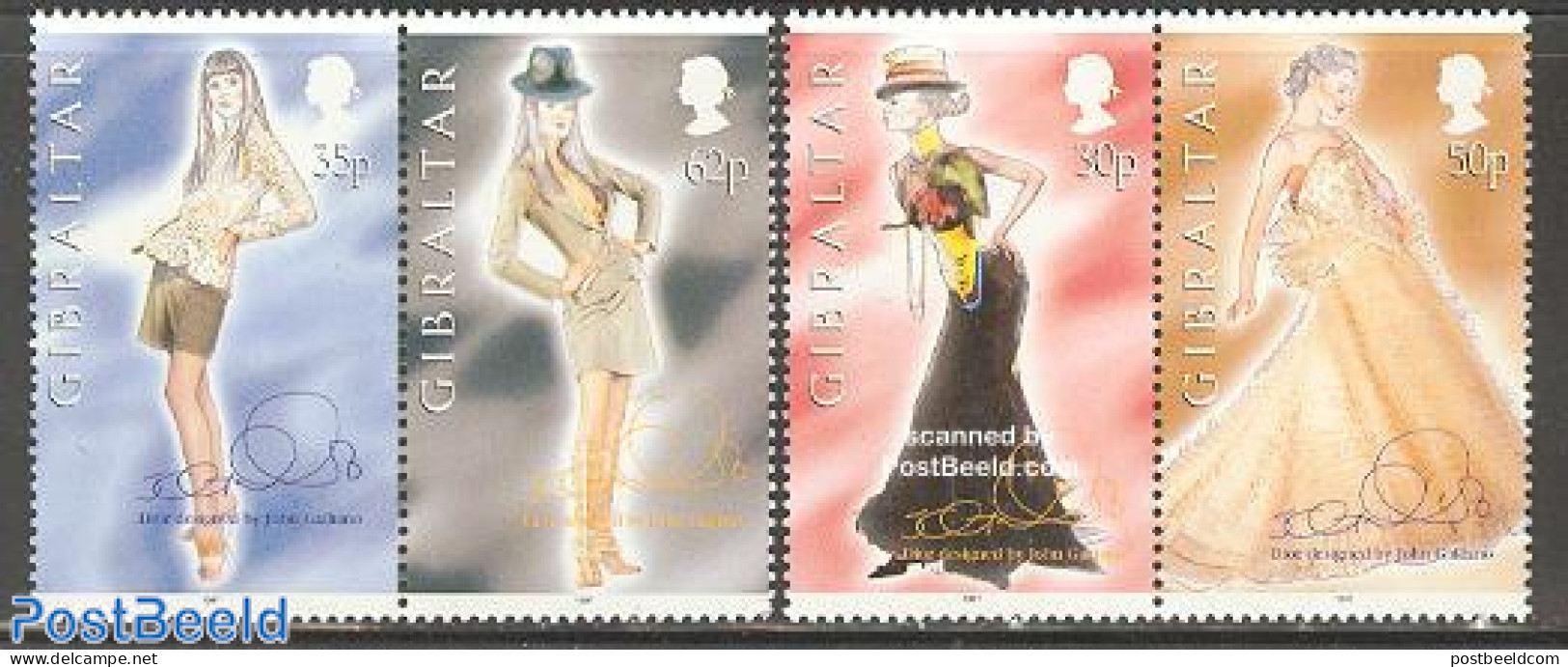 Gibraltar 1997 J. Galliano 4v, Mint NH, Art - Fashion - Hobby & Collectables Store - Collector Cadeau Shop - Fashion - Costumi