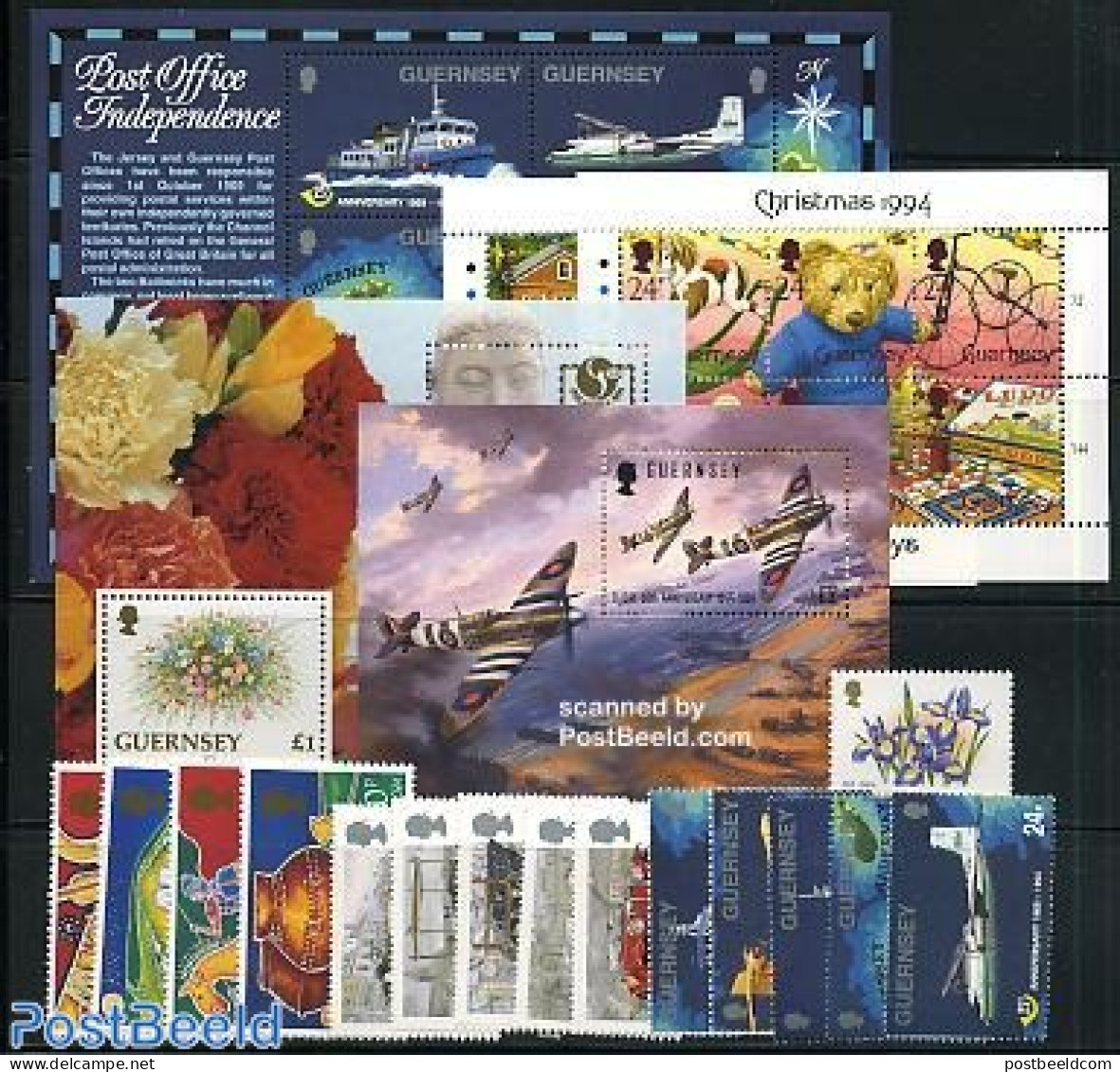 Guernsey 1994 Yearset 1994 (15v+5s/s), Mint NH, Various - Yearsets (by Country) - Ohne Zuordnung