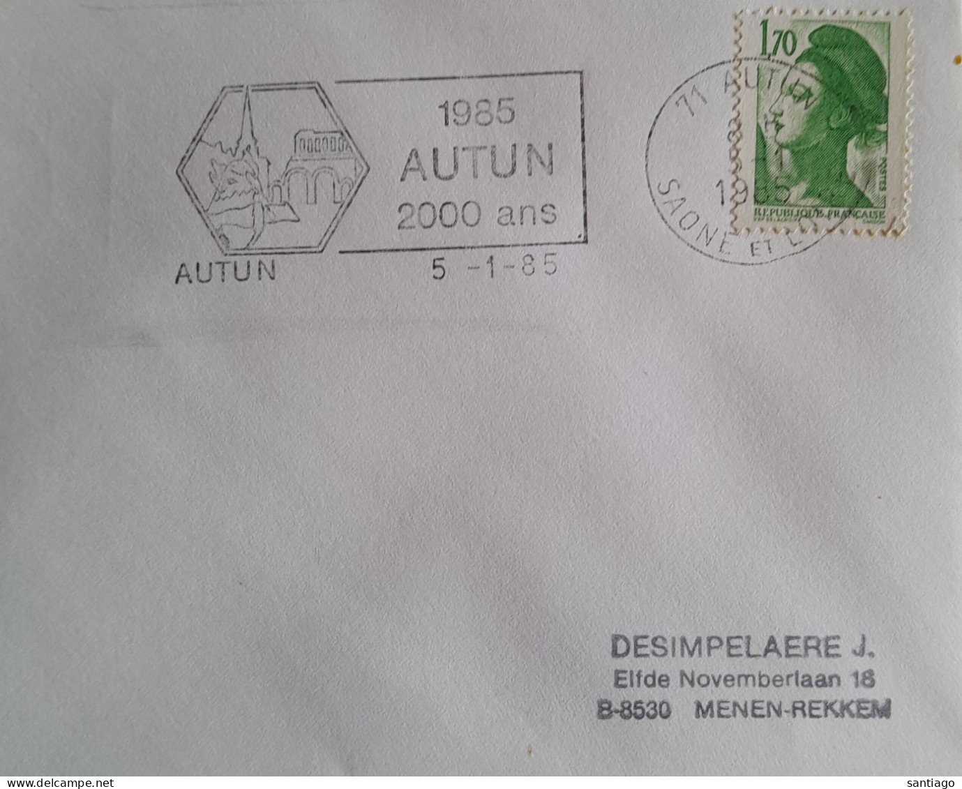 France / Frankrijk : Flamme De AUTUN  "2000 Ans"  Ville Romaine - Unused Stamps
