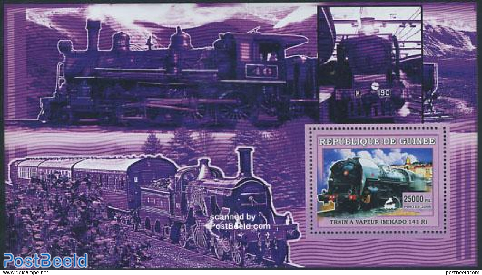 Guinea, Republic 2006 Railways S/s, Mint NH, Transport - Railways - Treni