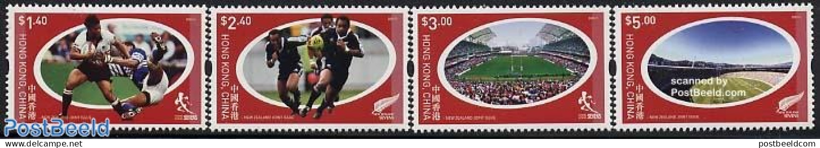 Hong Kong 2004 Rugby Sevens 4v, Joint Issue New Zealand, Mint NH, Sport - Various - Rugby - Sport (other And Mixed) - .. - Neufs