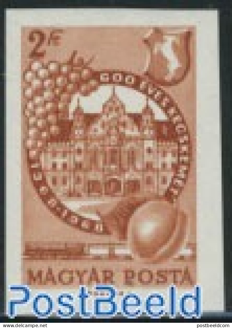 Hungary 1968 Kecskemet 1v Imperforated, Mint NH, History - Nature - Transport - Coat Of Arms - Fruit - Wine & Winery -.. - Ongebruikt