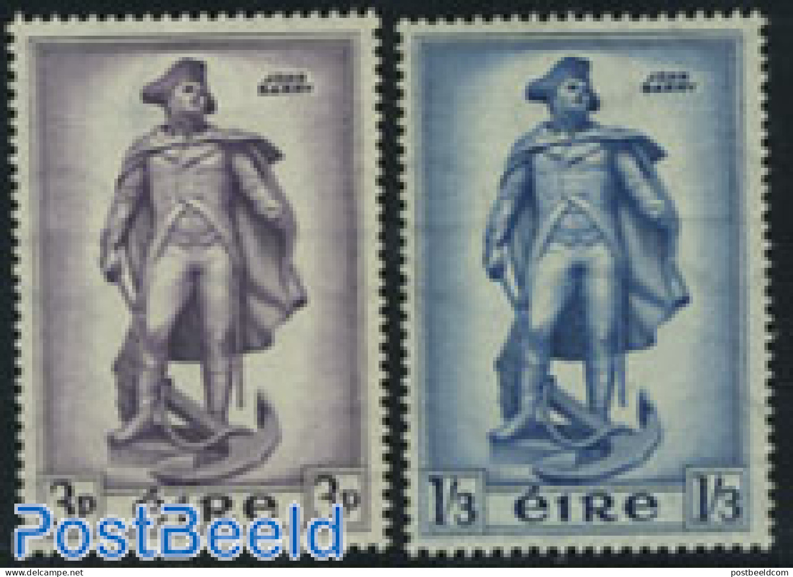 Ireland 1956 John Barry 2v, Mint NH, Art - Sculpture - Unused Stamps