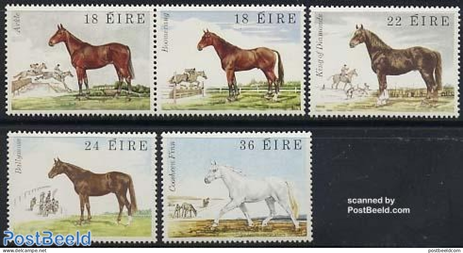 Ireland 1981 Irish Horses 5v (3v+[:]), Mint NH, Nature - Dogs - Horses - Neufs