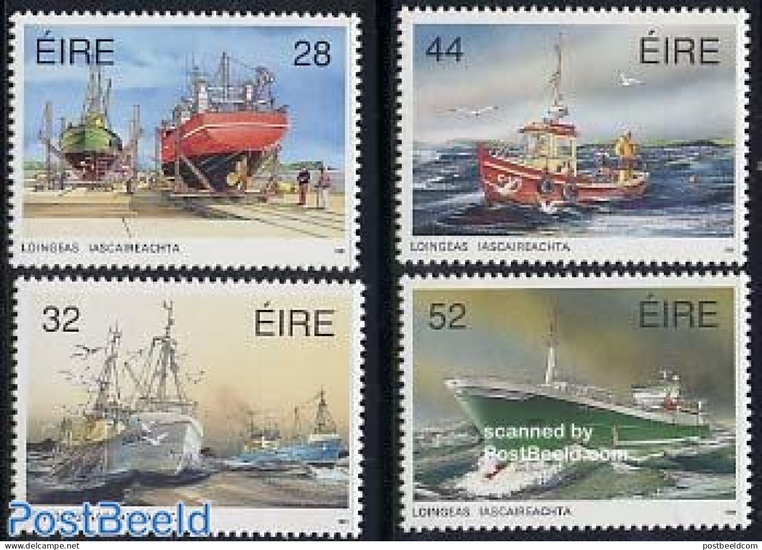 Ireland 1991 Fishing Ships 4v, Mint NH, Nature - Transport - Fishing - Ships And Boats - Nuevos