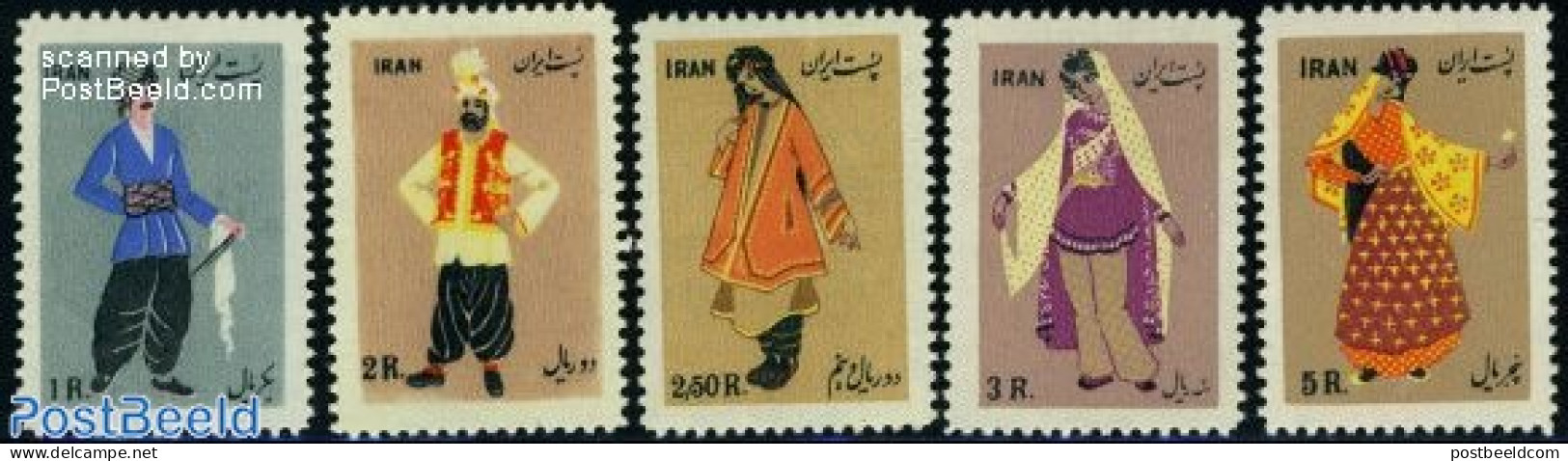 Iran/Persia 1955 Costumes 5v, Mint NH, Various - Costumes - Kostums