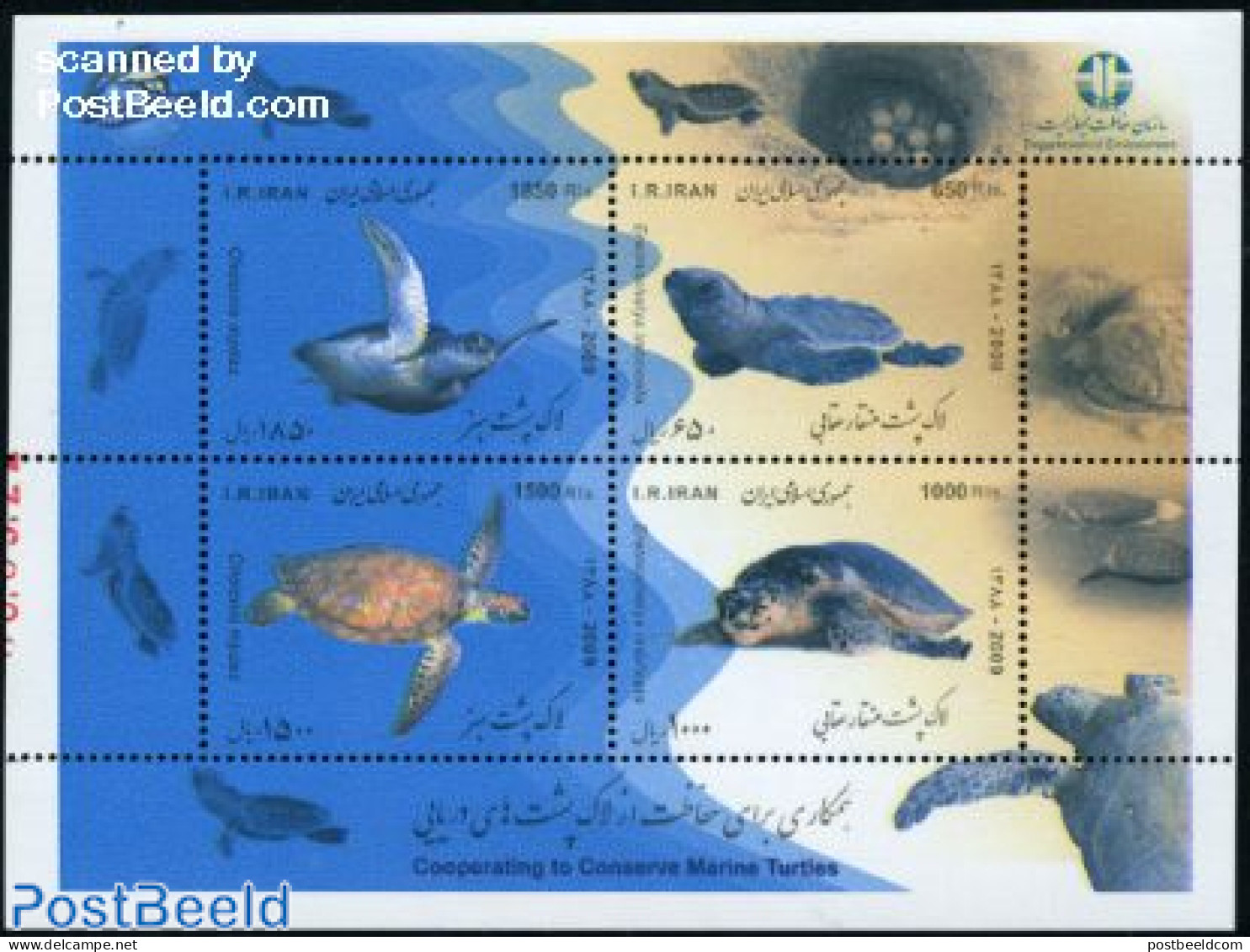 Iran/Persia 2009 Turtles 4v M/s, Mint NH, Nature - Animals (others & Mixed) - Reptiles - Turtles - Irán