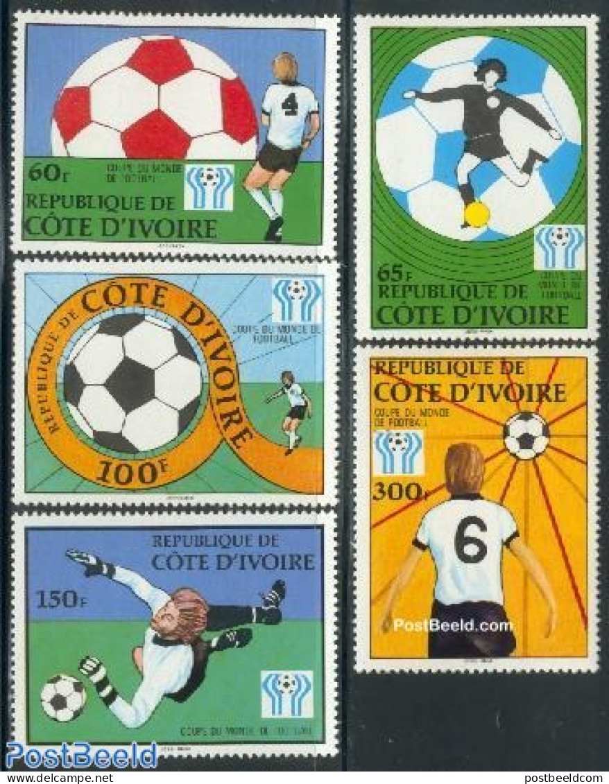 Ivory Coast 1978 Football Games Agentina 5v, Mint NH, Sport - Football - Nuovi