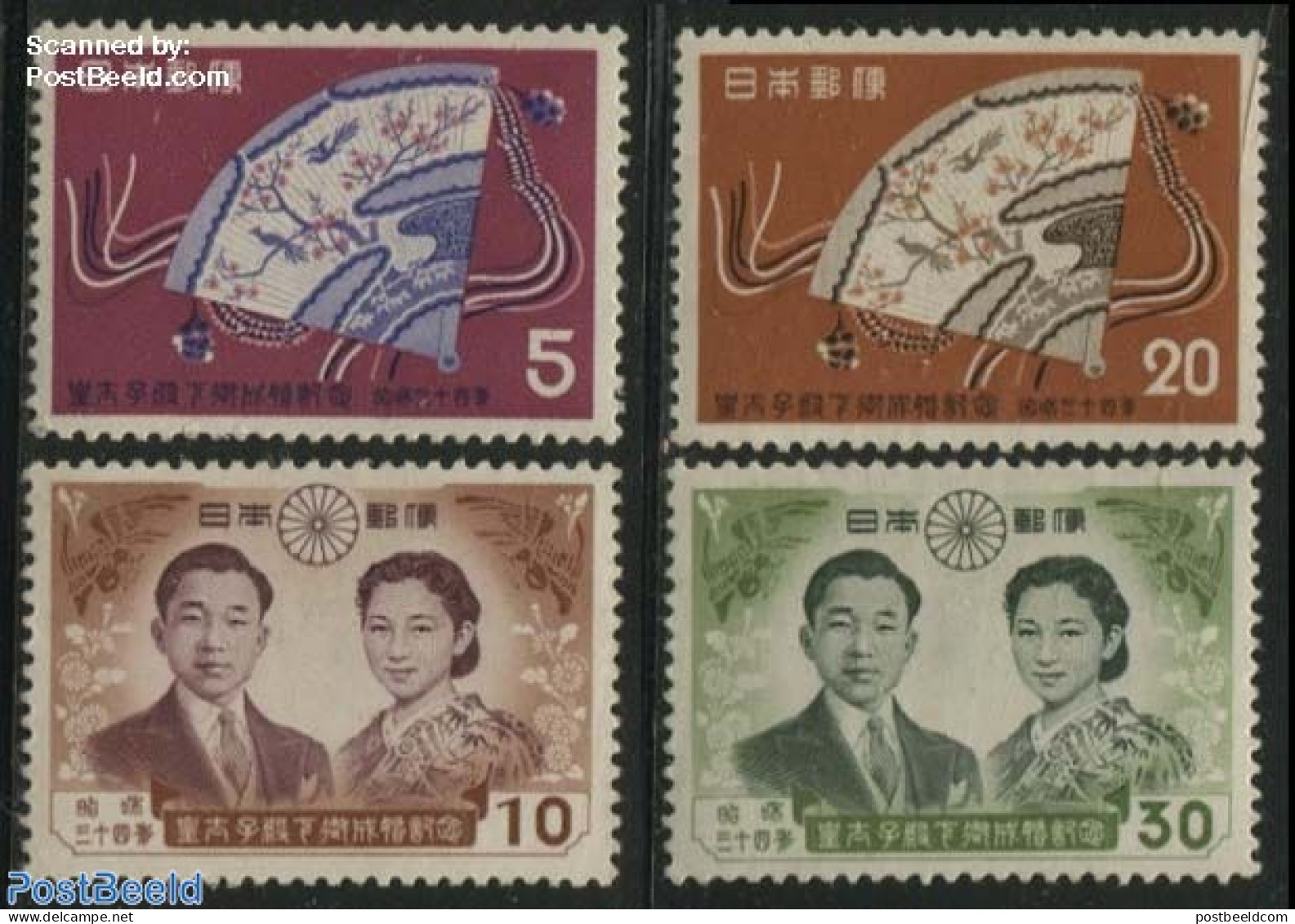 Japan 1959 Royal Wedding 4v, Mint NH, History - Kings & Queens (Royalty) - Unused Stamps