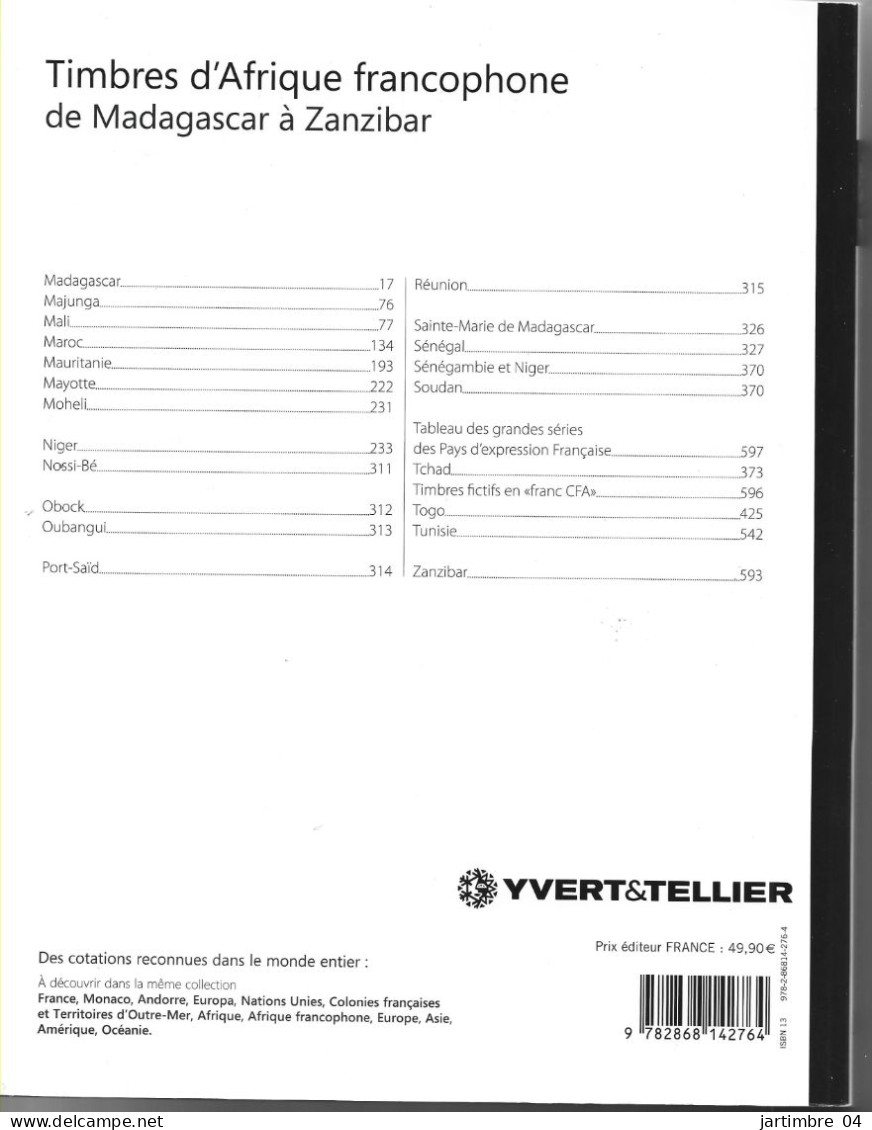 2019 CATALOGUE Yvert Et Tellier Afrique Francophone Madagascar à Zanzibar ,port France : 10.15 - Pays-Bas