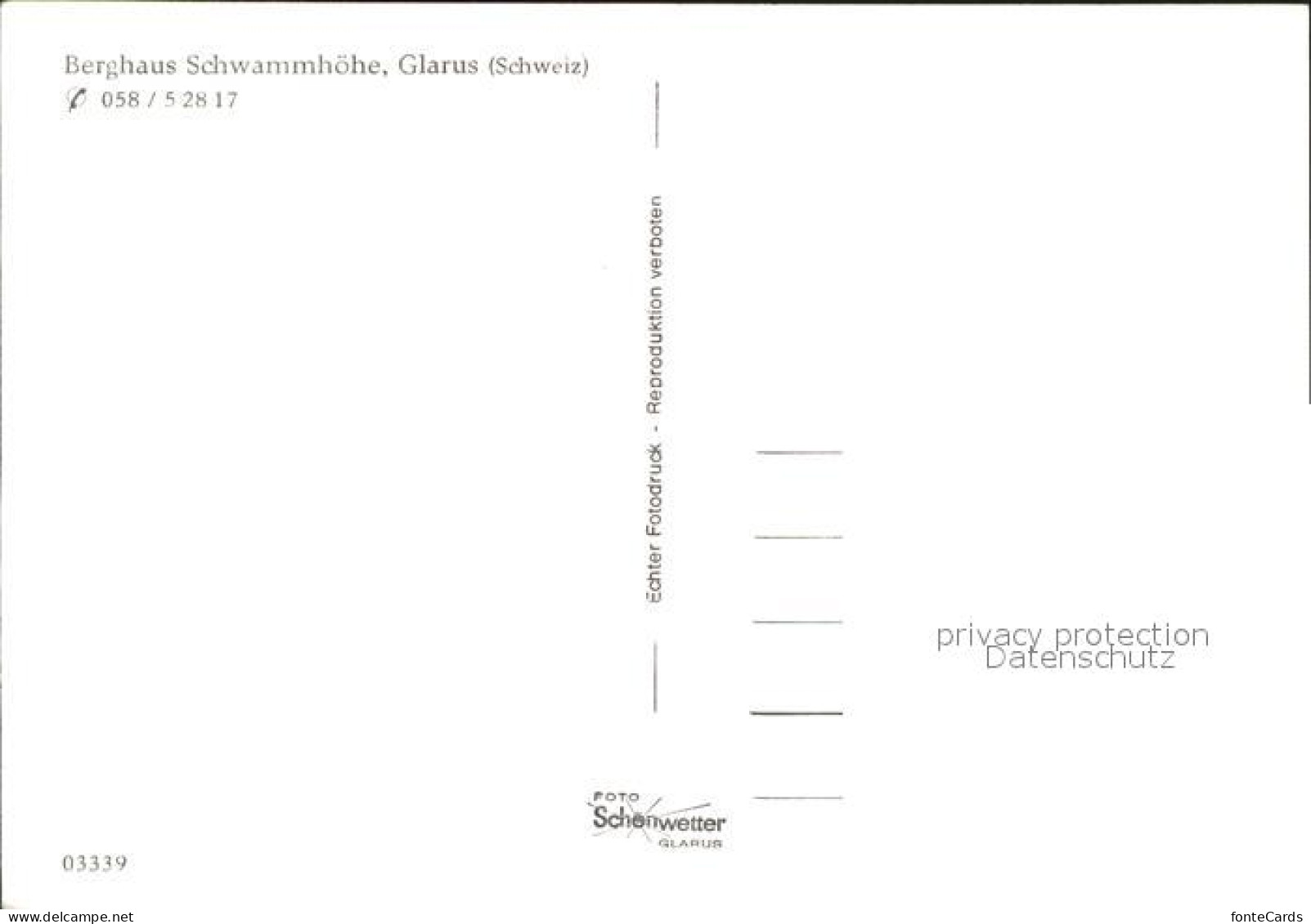 11847052 Glarus GL Berghaus Schwammhoehe Glarus - Autres & Non Classés