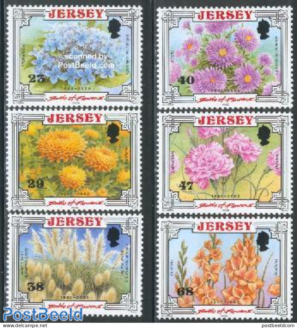 Jersey 2002 Flowers 6v, Mint NH, Nature - Flowers & Plants - Jersey