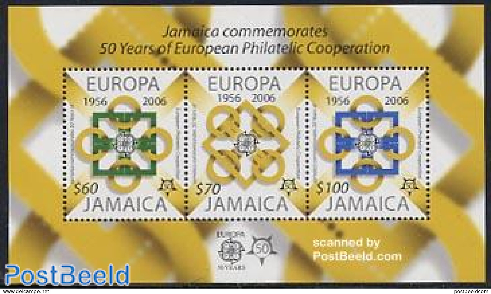 Jamaica 2005 European Phil. Co-op. S/s, Mint NH, History - Europa Hang-on Issues - Europäischer Gedanke