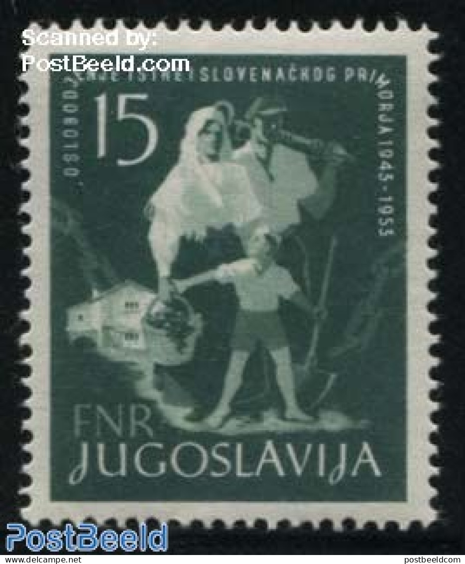 Yugoslavia 1953 Istria Liberation 1v, Unused (hinged) - Nuovi