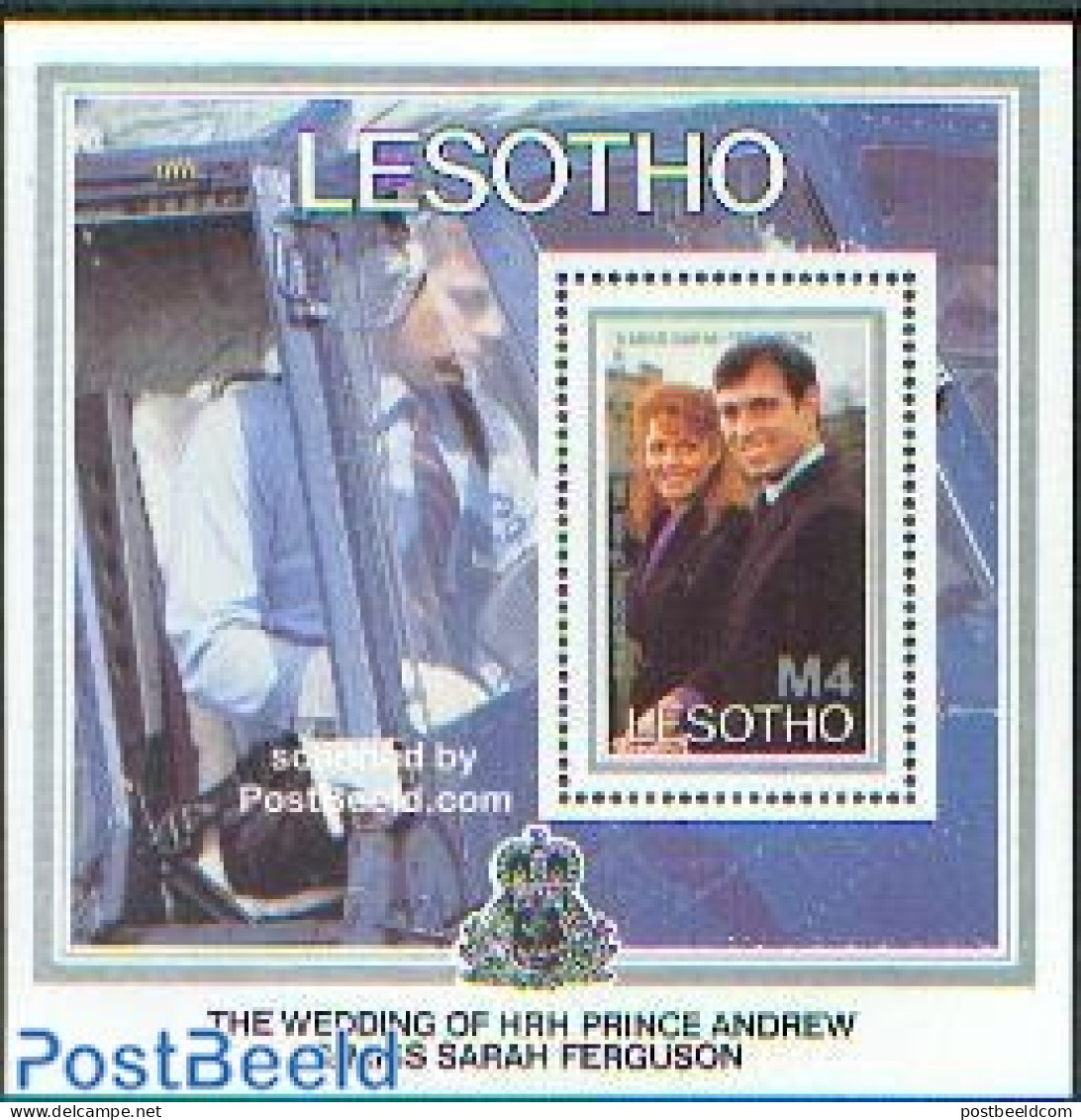 Lesotho 1986 Andrew & Sarah Wedding S/s, Mint NH, History - Kings & Queens (Royalty) - Royalties, Royals