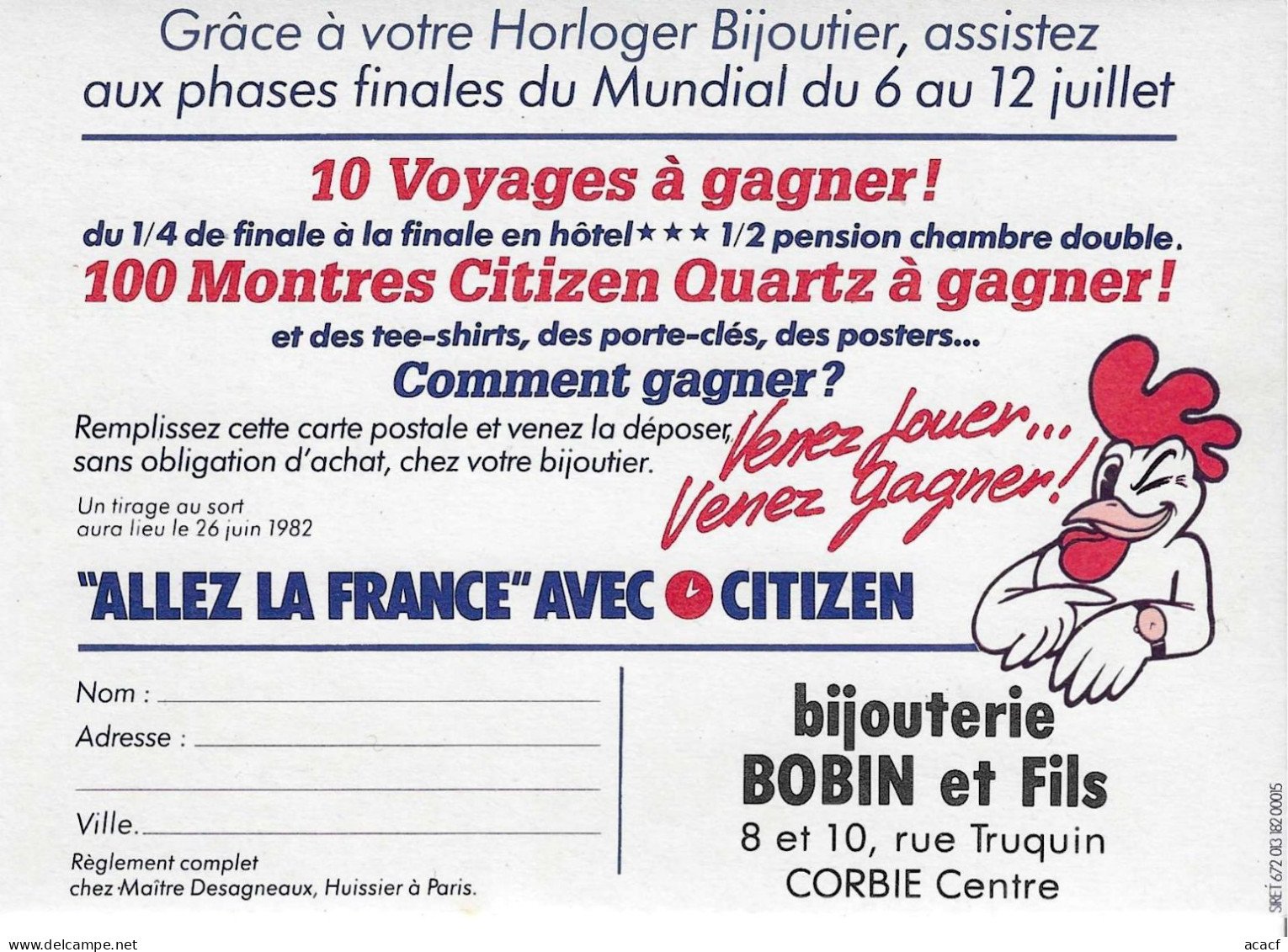 "Allez La France" 1982 Avec Citizen  - - Football