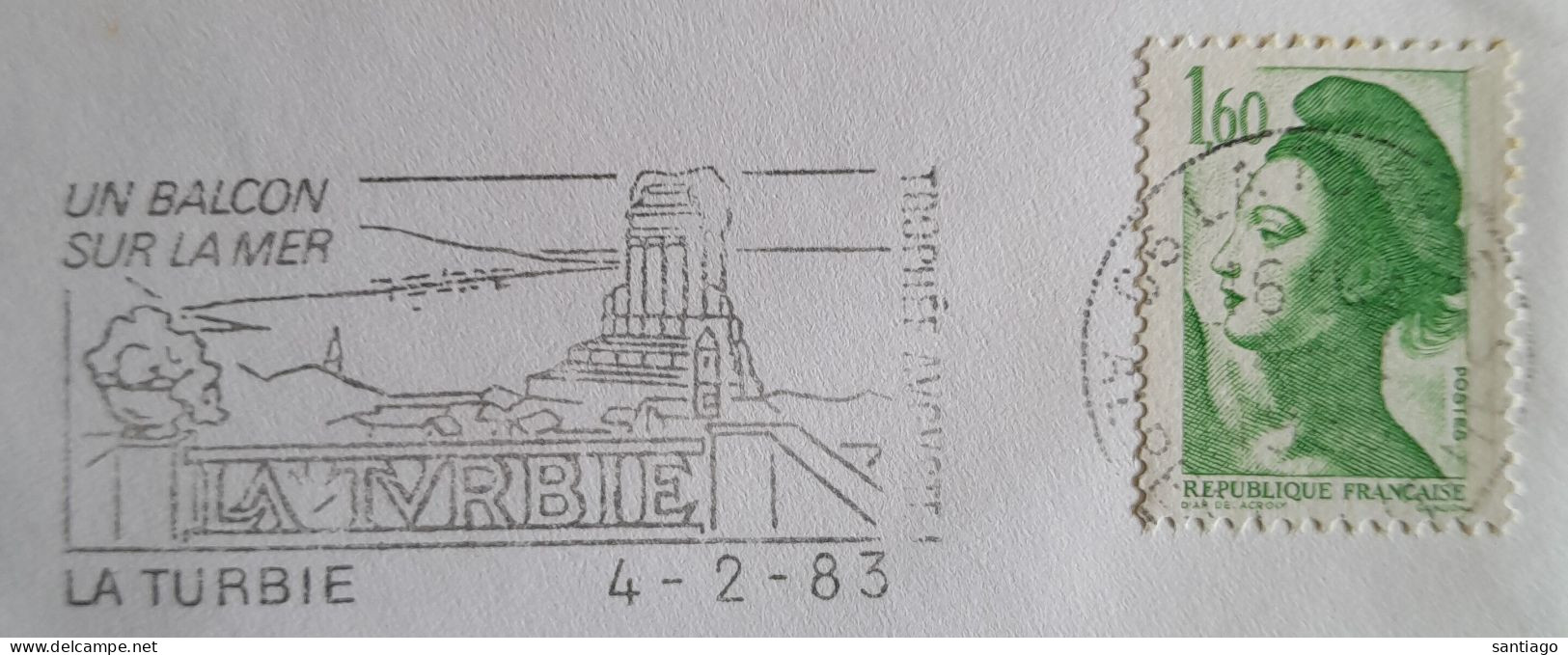 France / Frankrijk : Flamme De La TURBIE  "un Balcon Sur La Mer - Unused Stamps