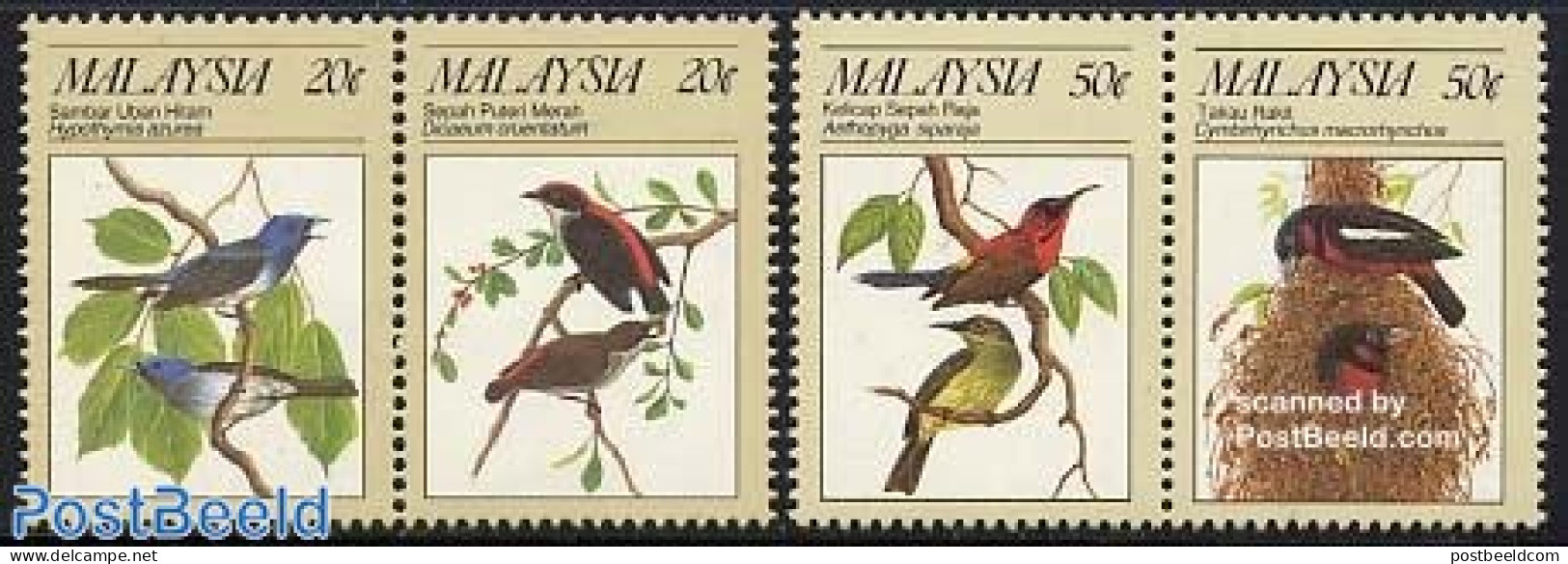 Malaysia 1988 Birds 2x2v [:], Mint NH, Nature - Birds - Andere & Zonder Classificatie
