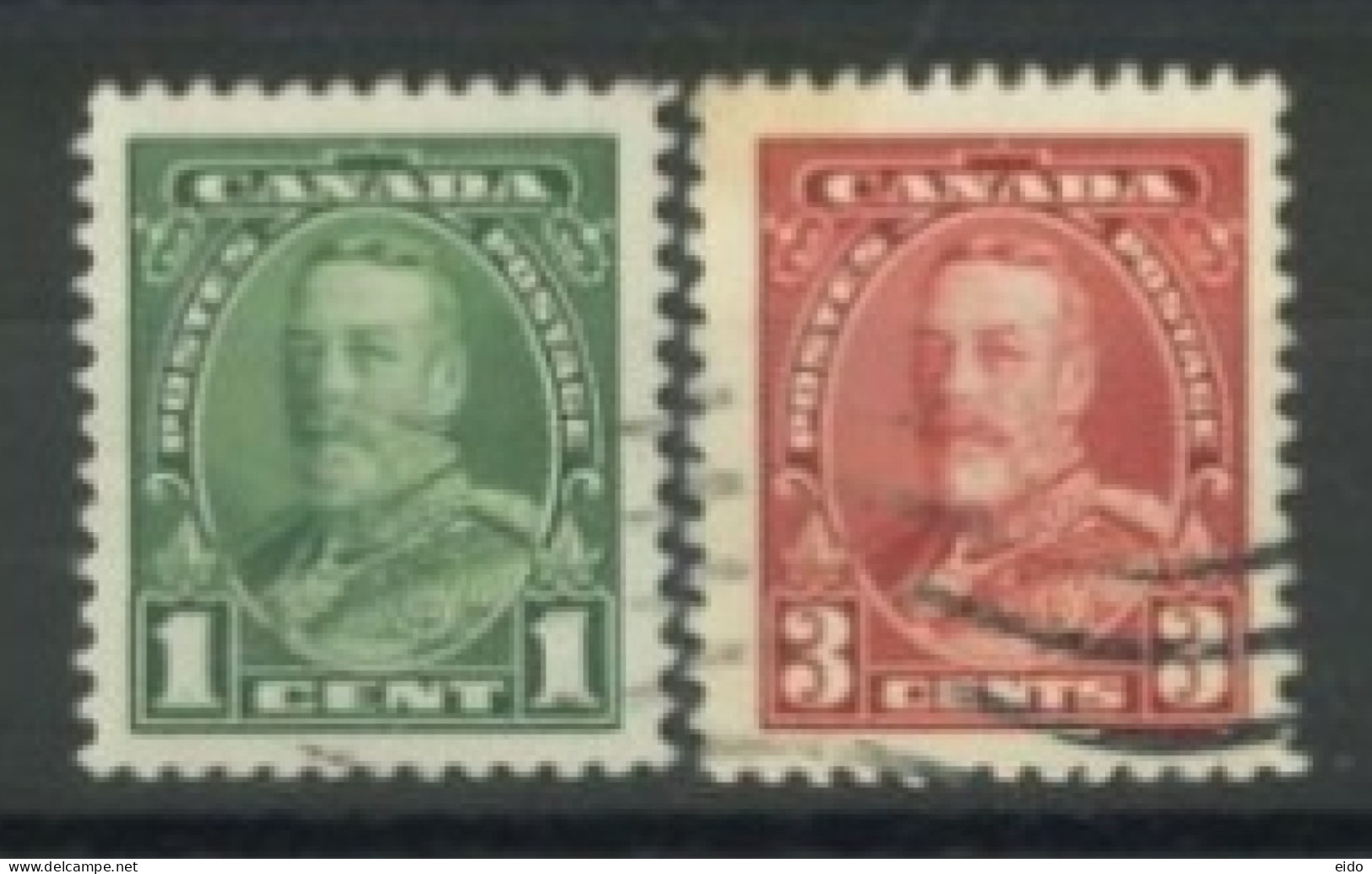 CANADA - 1935, KING GEORGE V STAMPS SET OF 2, USED. - Oblitérés
