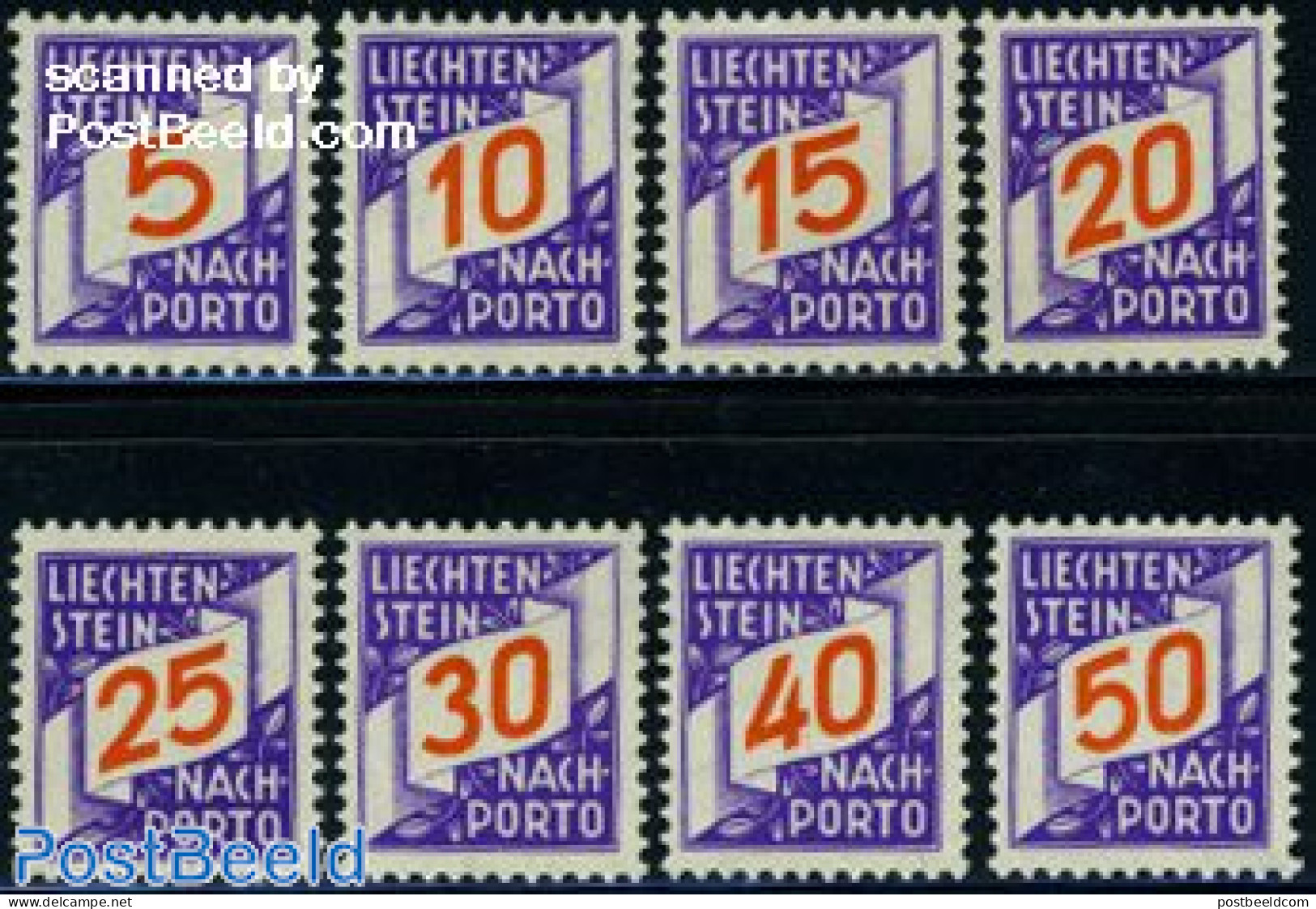 Liechtenstein 1928 Postage Due 8v, Unused (hinged) - Other & Unclassified