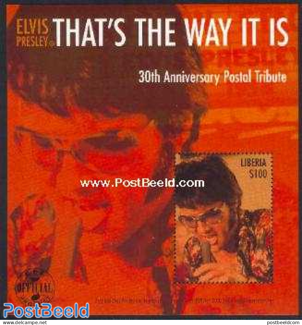 Liberia 2000 Elvis Presley S/s, Mint NH, Performance Art - Elvis Presley - Music - Popular Music - Elvis Presley