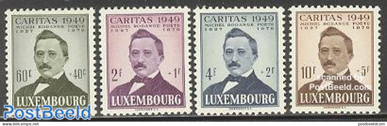 Luxemburg 1949 Caritas, M. Rodange 4v, Mint NH, Art - Authors - Ongebruikt