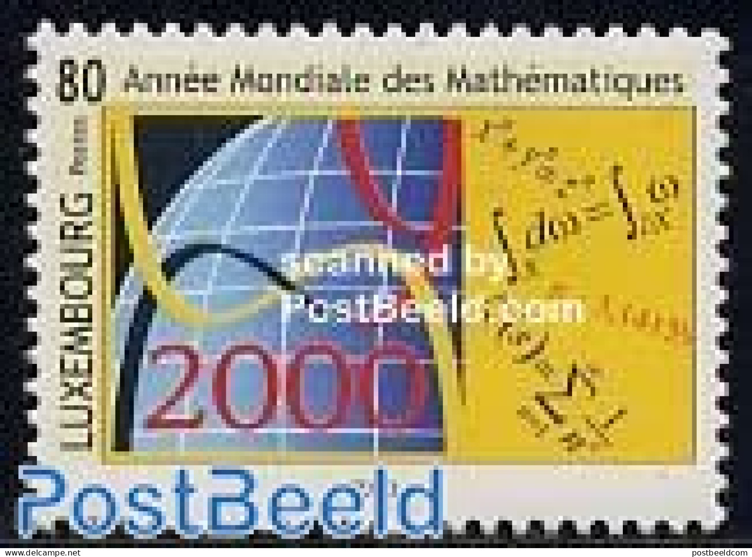 Luxemburg 2000 International Mathmatics Year 1v, Mint NH, Science - Statistics - Ungebraucht