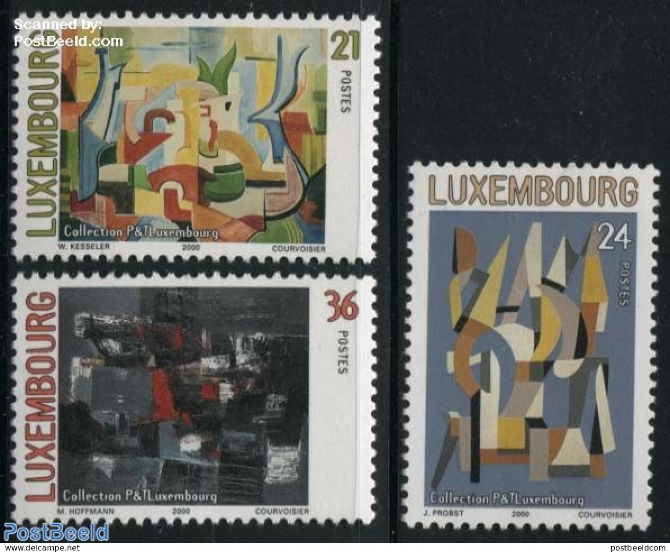 Luxemburg 2000 Modern Art 3v, Mint NH, Art - Modern Art (1850-present) - Ongebruikt