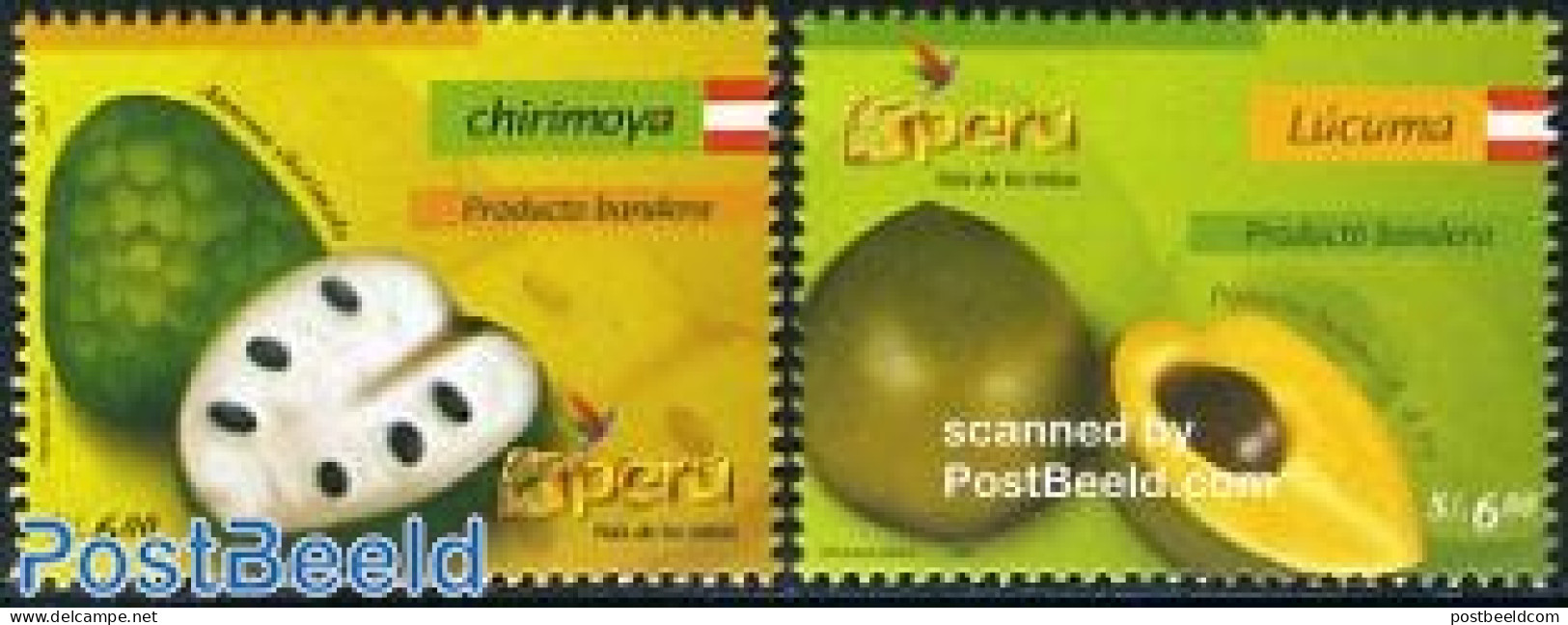 Peru 2006 Fruit 2v, Mint NH, Nature - Fruit - Obst & Früchte