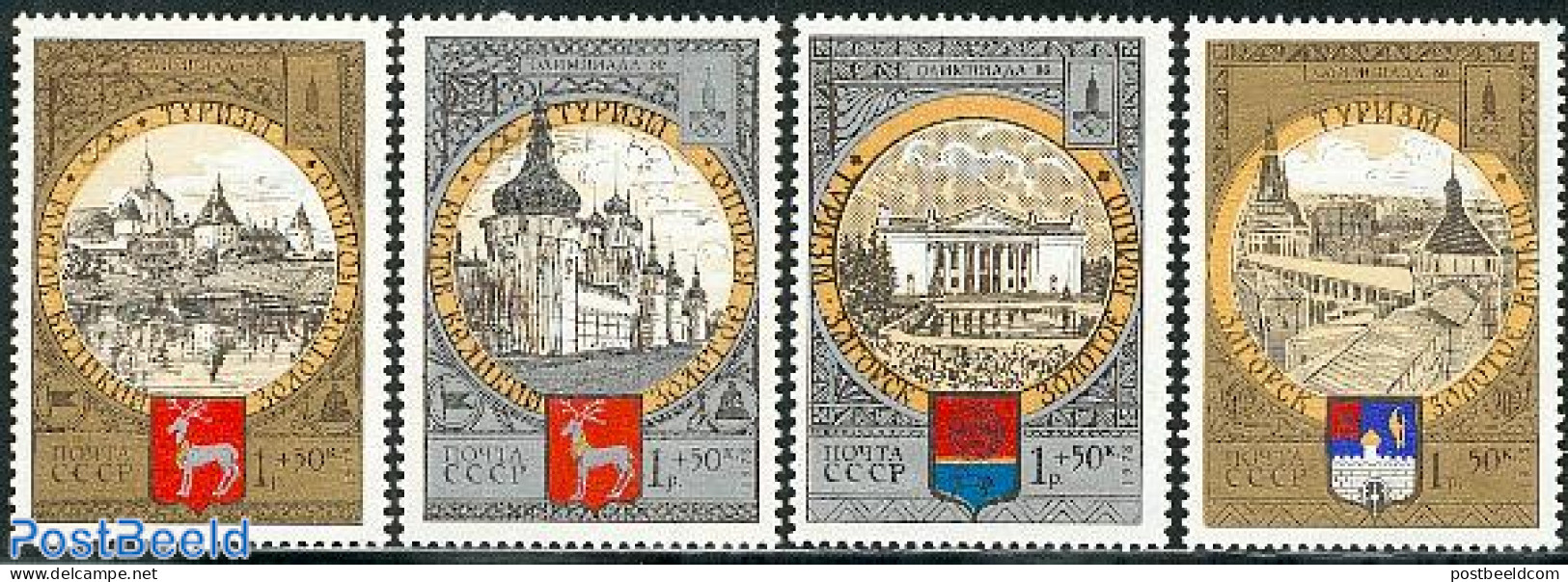 Russia, Soviet Union 1978 Olympic Games Moscow 1980 4v, Mint NH, History - Sport - Coat Of Arms - Olympic Games - Art .. - Unused Stamps